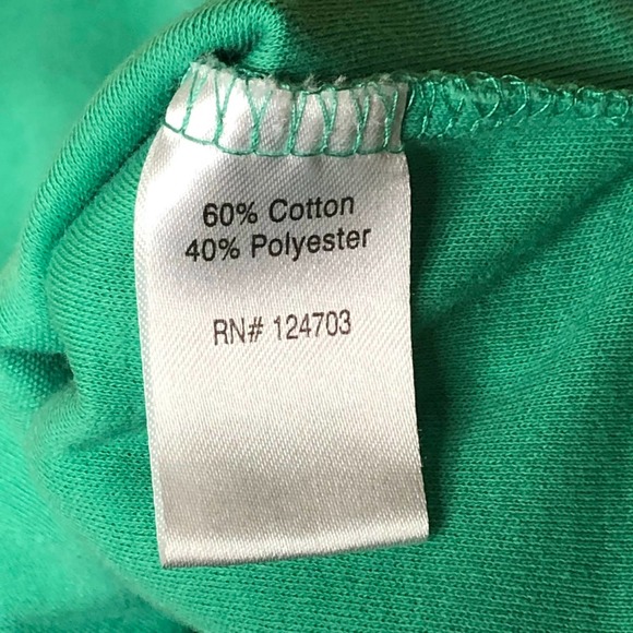 Rebecca Malone Shirt Petite Green V-Neck Embroidery PM - Picture 4 of 6